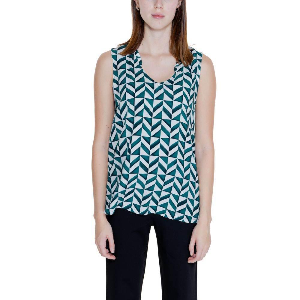 Street One Green Viscose Tank Top - Hilstor