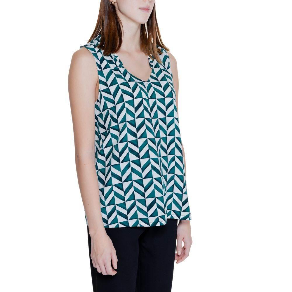 Street One Green Viscose Tank Top - Hilstor