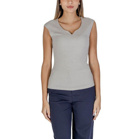 Street One Silver Viscose Tank Top - Hilstor