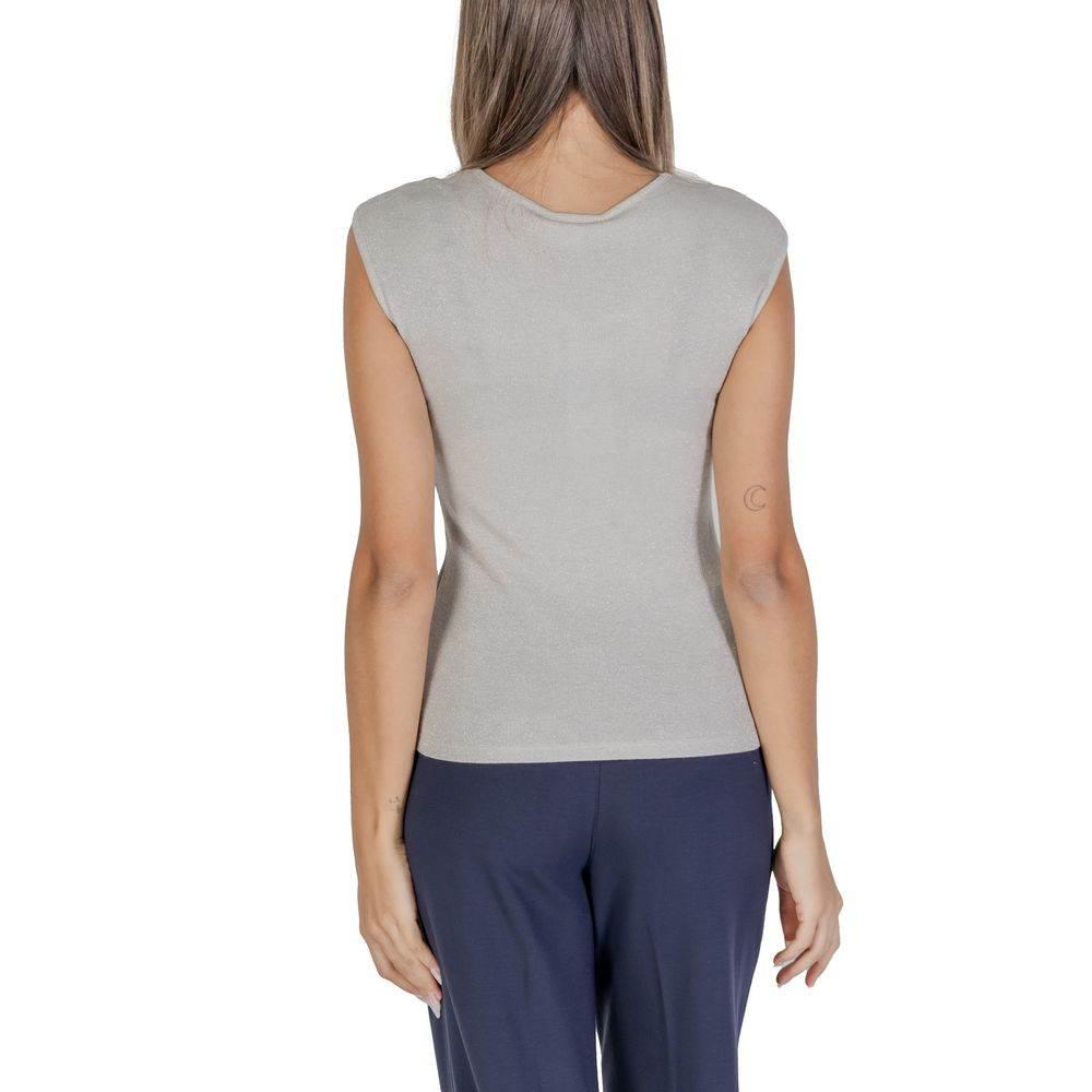 Street One Silver Viscose Tank Top - Hilstor