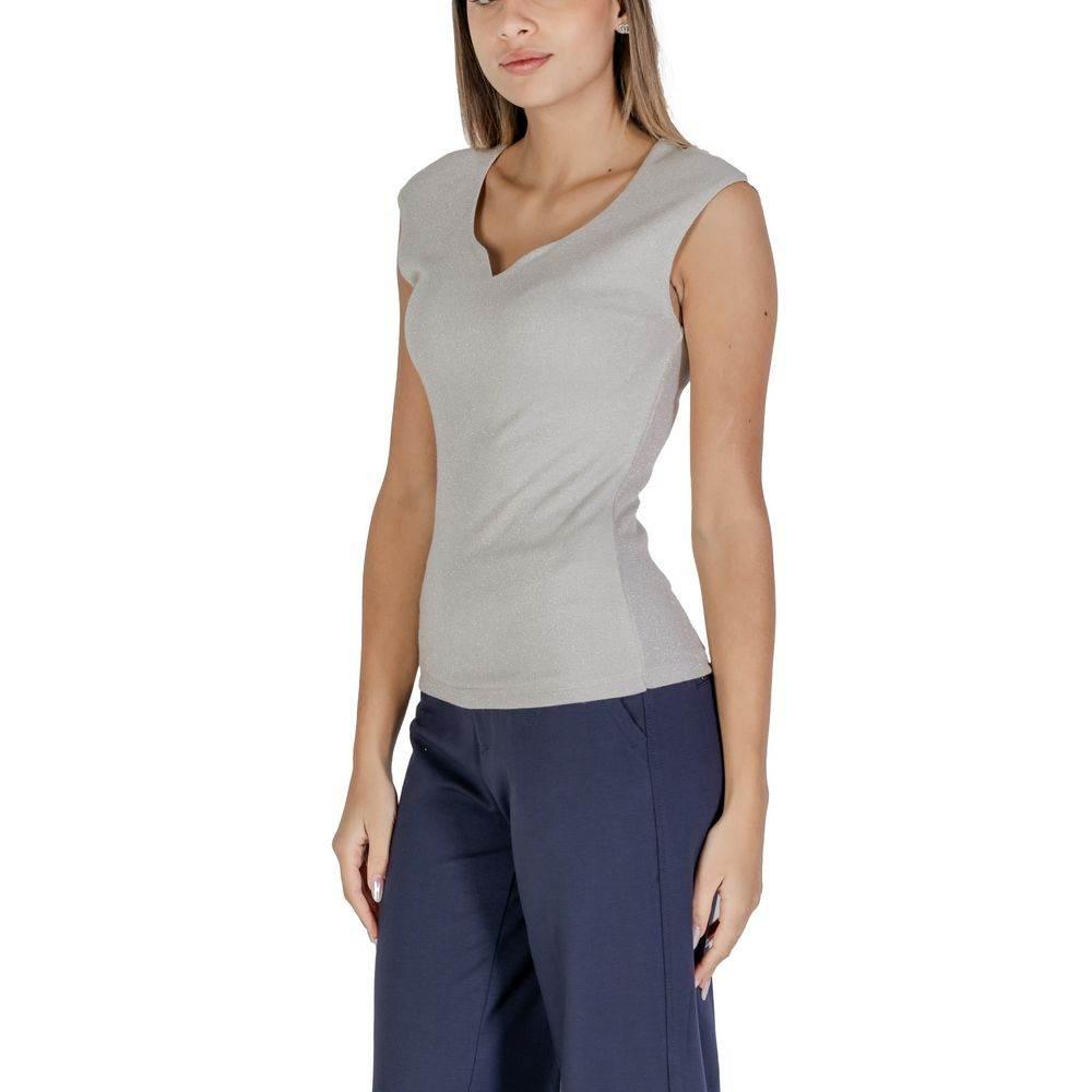 Street One Silver Viscose Tank Top - Hilstor