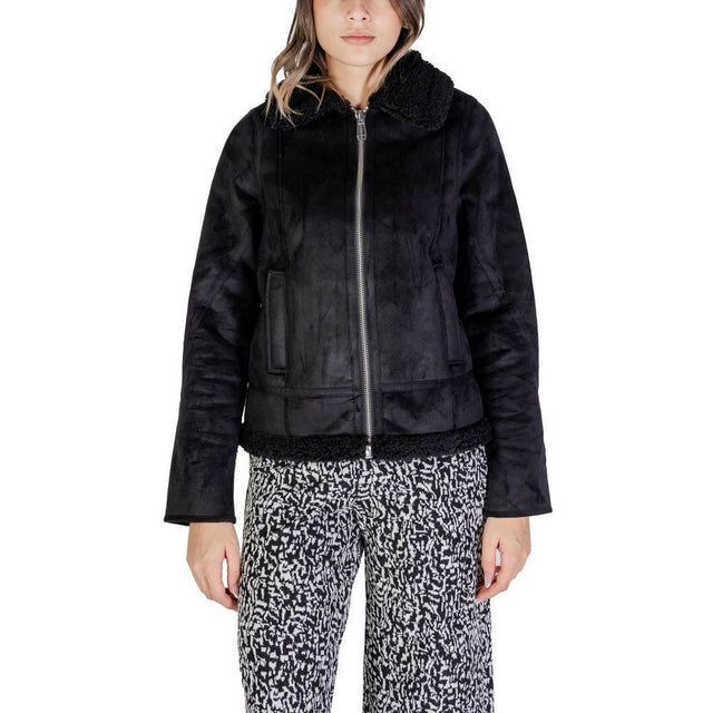 Street One Black Polyester Jackets & Coat - Hilstor
