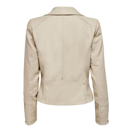 Only Beige Viscose Jackets & Coat - Hilstor