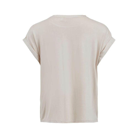 Vila Clothes Gold Cotton Tops & T-Shirt - Hilstor