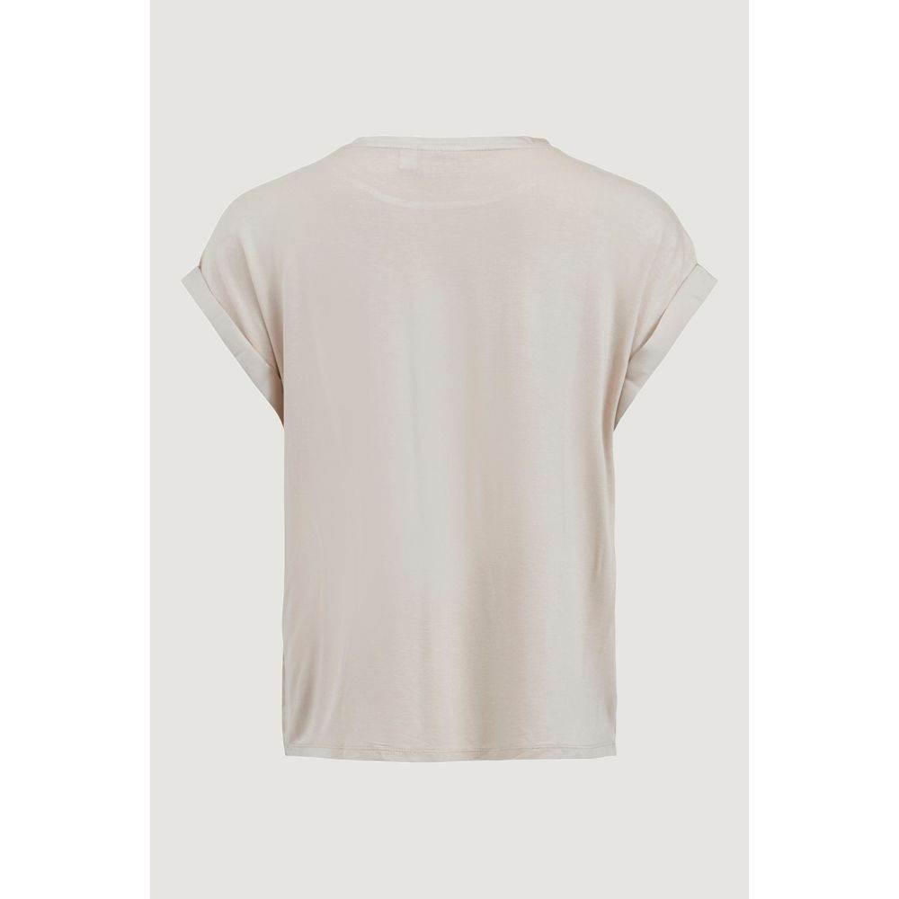 Vila Clothes Gold Cotton Tops & T-Shirt - Hilstor