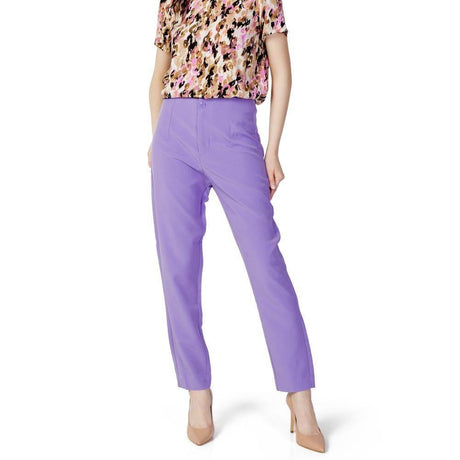 Only Purple Polyester Jeans & Pant - Hilstor