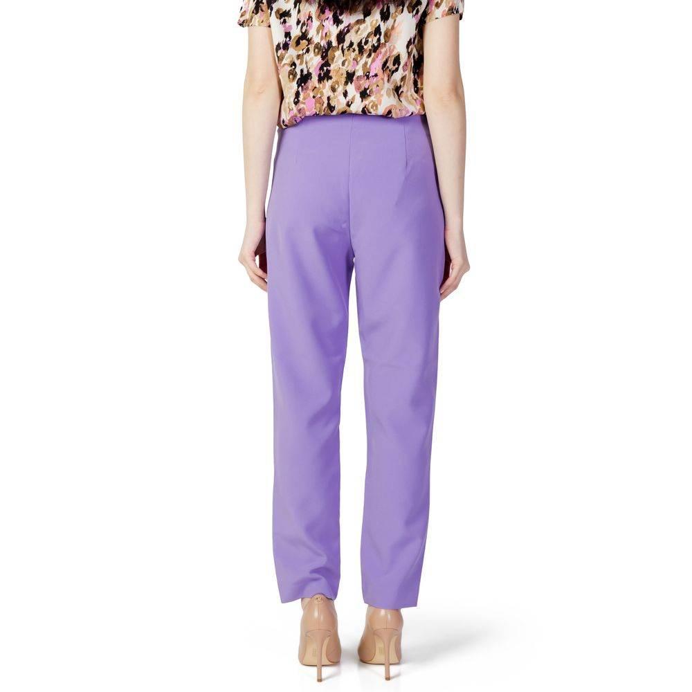 Only Purple Polyester Jeans & Pant - Hilstor