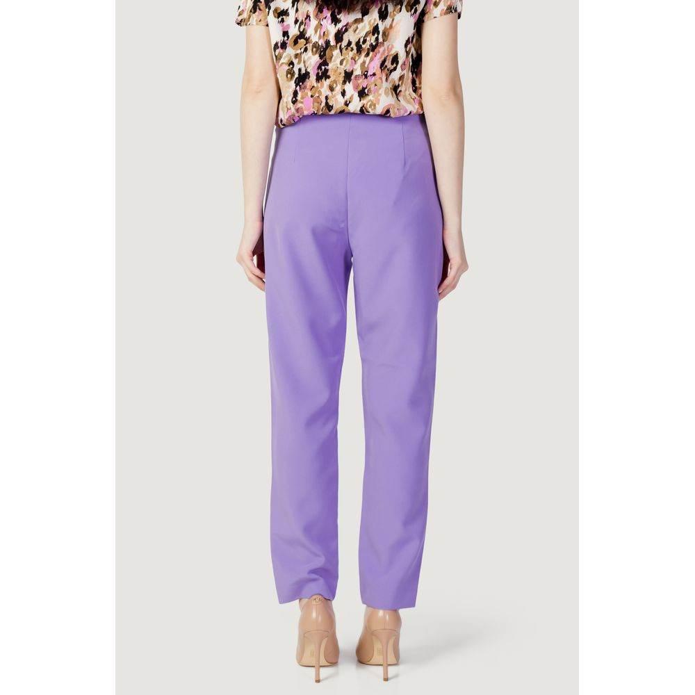 Only Purple Polyester Jeans & Pant - Hilstor