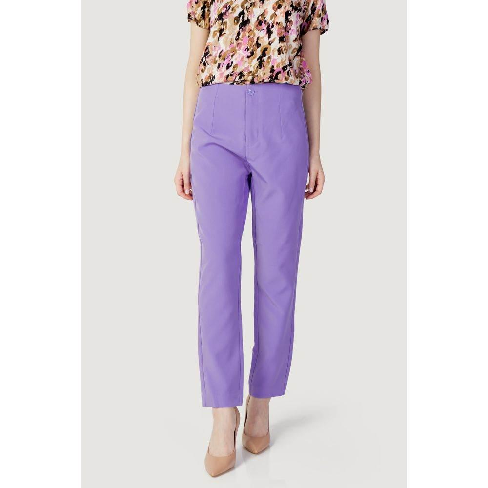 Only Purple Polyester Jeans & Pant - Hilstor