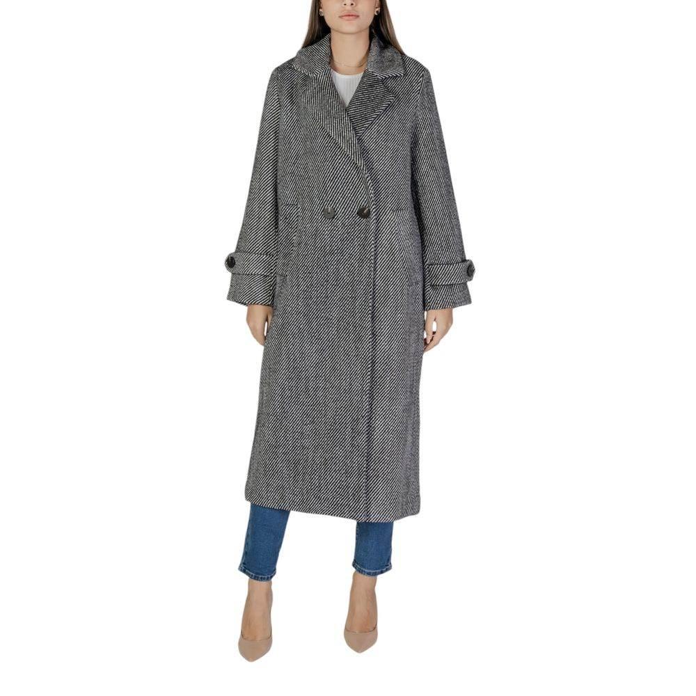 Vila Clothes Black Polyester Jackets & Coat - Hilstor