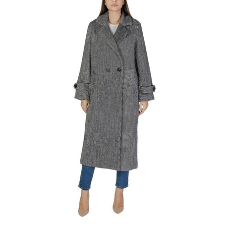 Vila Clothes Black Polyester Jackets & Coat - Hilstor