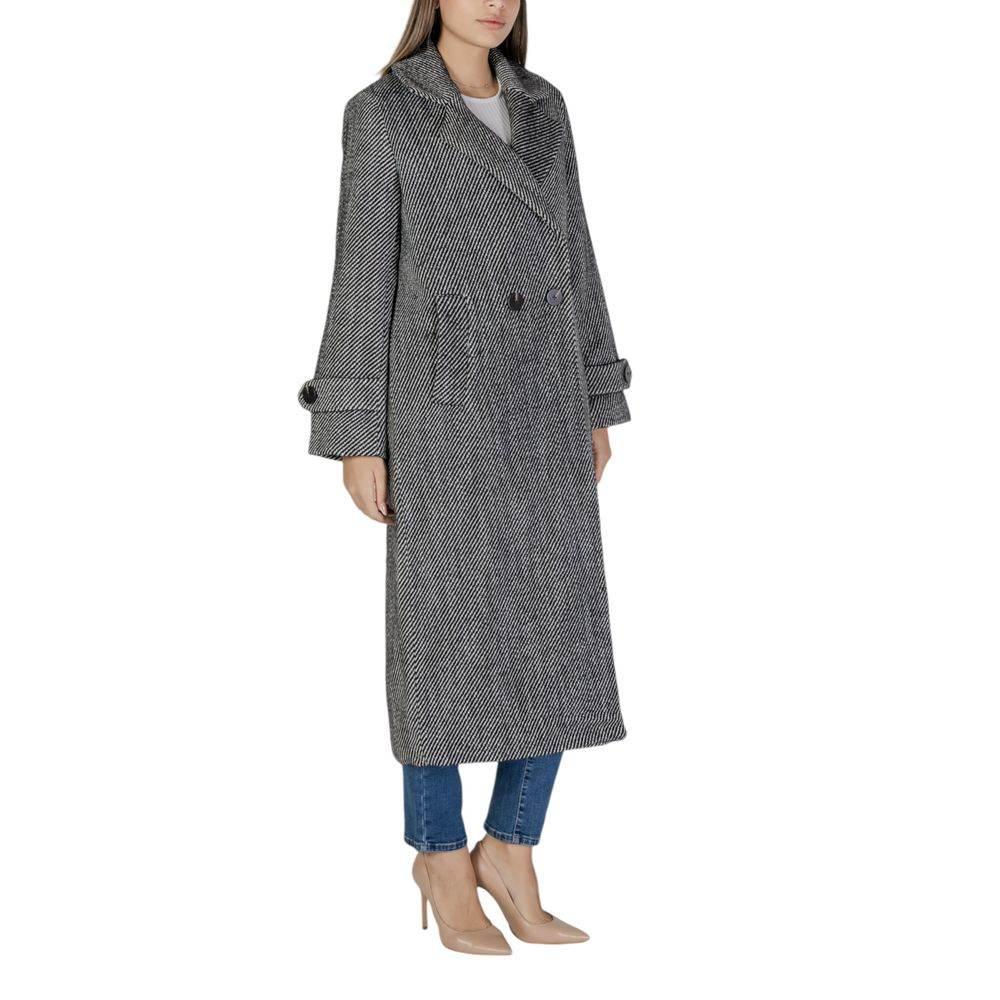 Vila Clothes Black Polyester Jackets & Coat - Hilstor