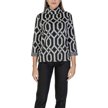 Street One Black Polyester Sweater - Hilstor