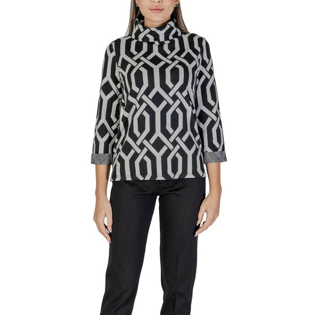 Street One Black Polyester Sweater - Hilstor