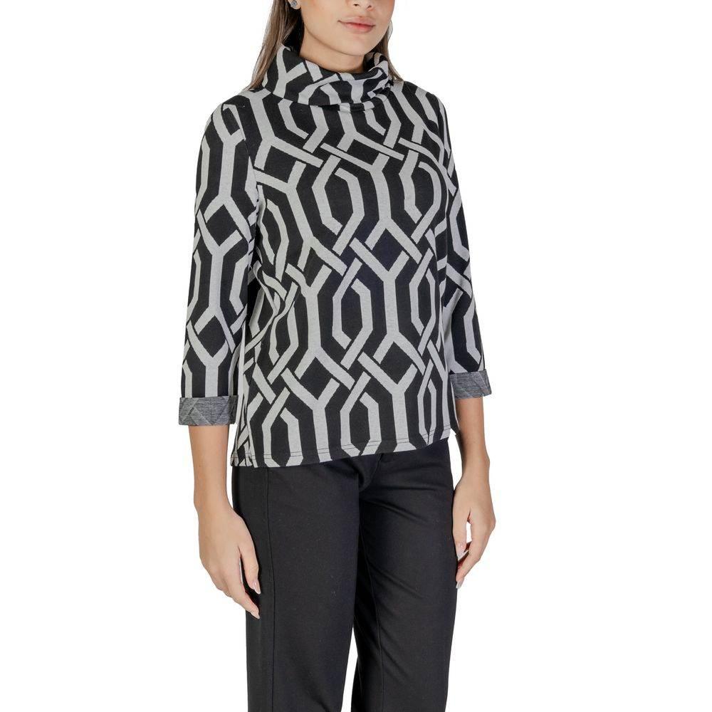 Street One Black Polyester Sweater - Hilstor