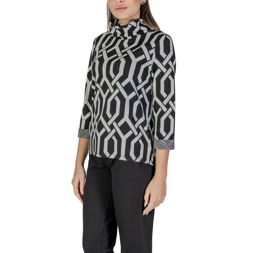Street One Black Polyester Sweater - Hilstor
