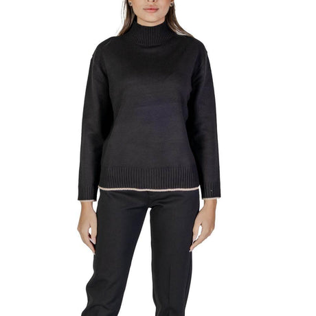 Street One Black Polyester Sweater - Hilstor