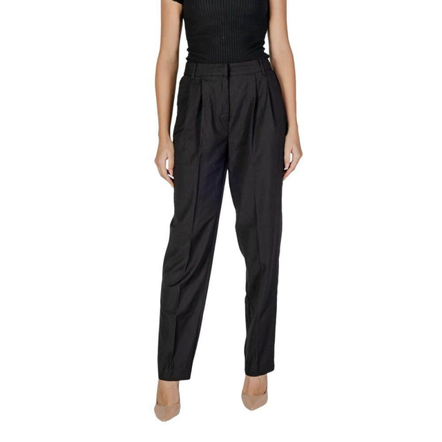 Vila Clothes Black Polyester Pant - Hilstor