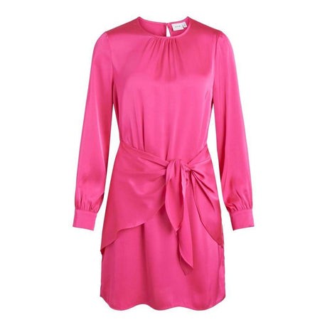 Vila Clothes Pink Polyester Dress - Hilstor