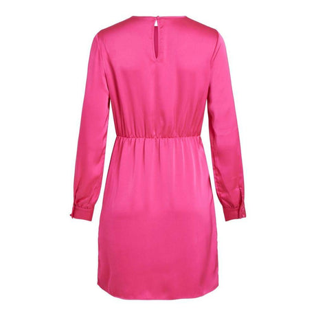 Vila Clothes Pink Polyester Dress - Hilstor