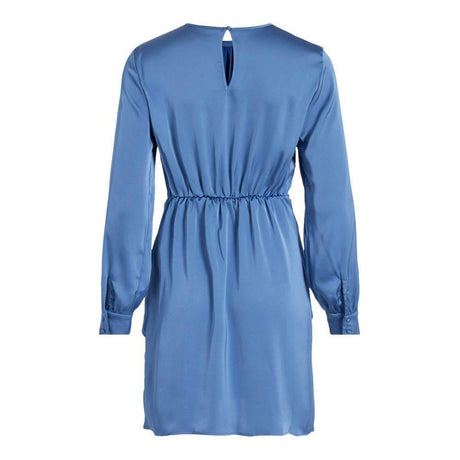 Vila Clothes Blue Recycled Polyester Dress - Hilstor