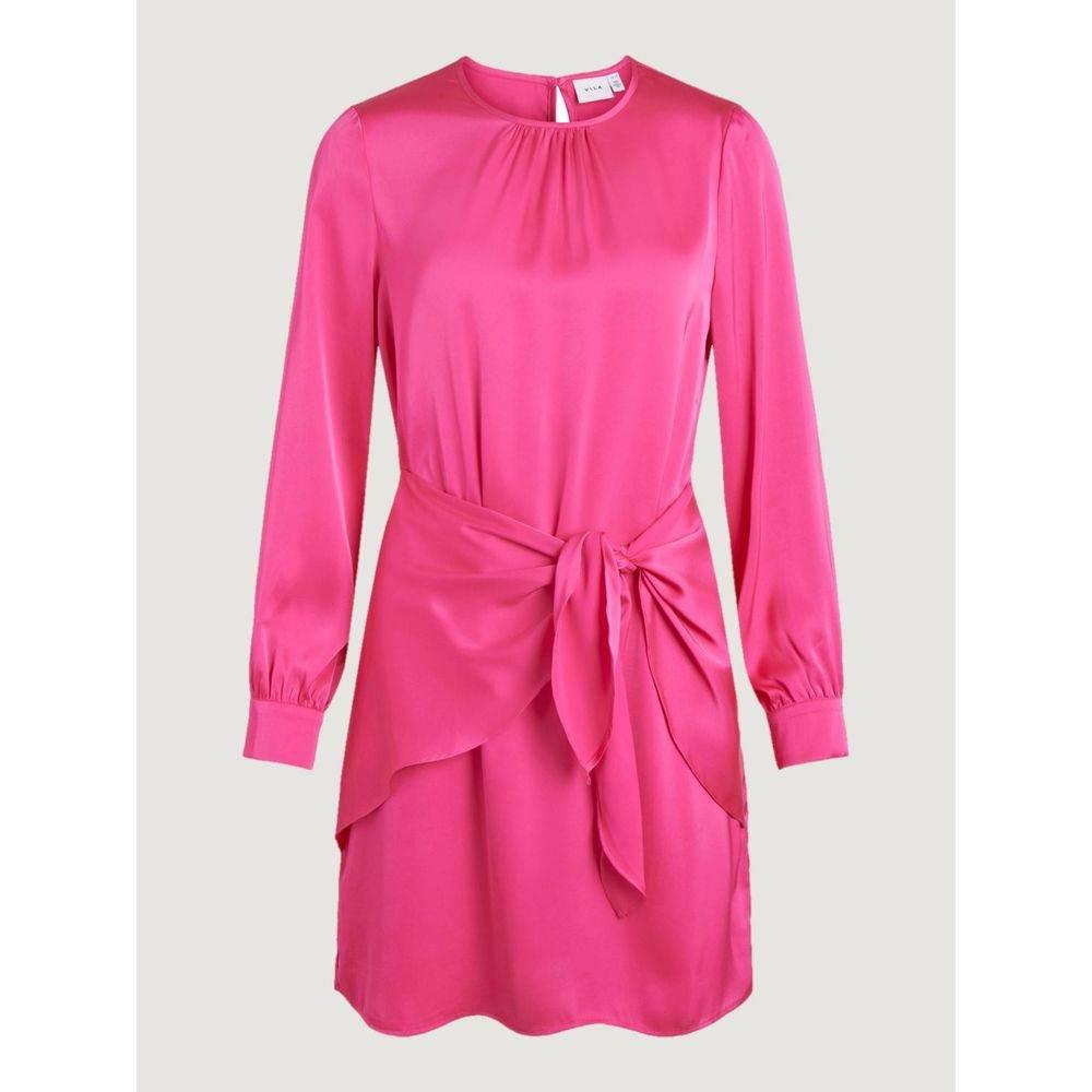 Vila Clothes Pink Polyester Dress - Hilstor