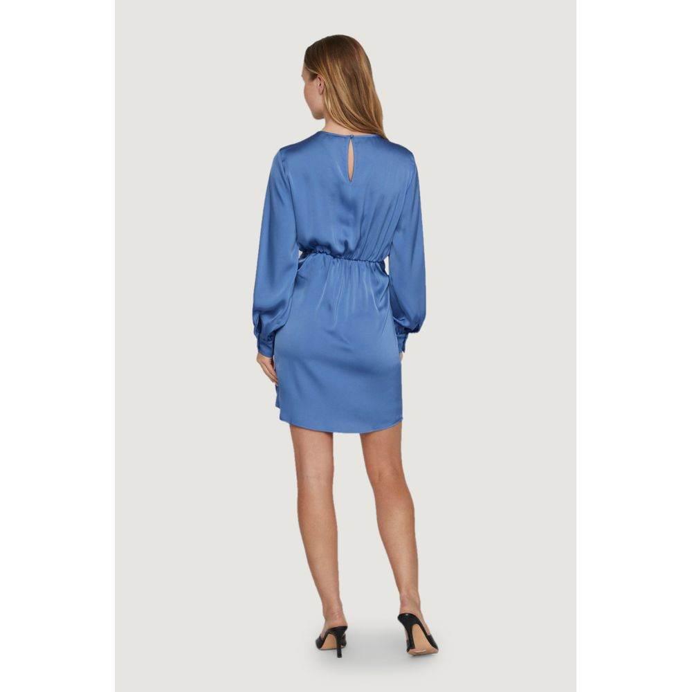 Vila Clothes Blue Recycled Polyester Dress - Hilstor