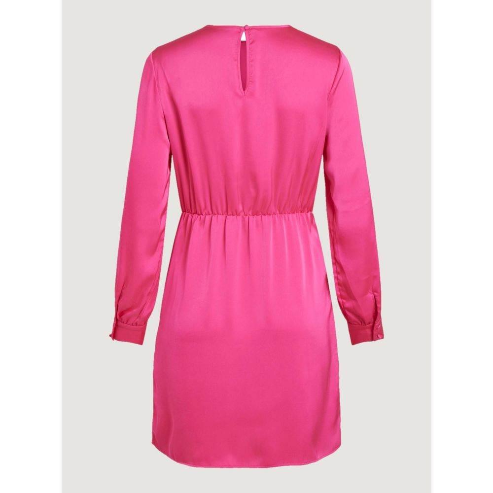 Vila Clothes Pink Polyester Dress - Hilstor