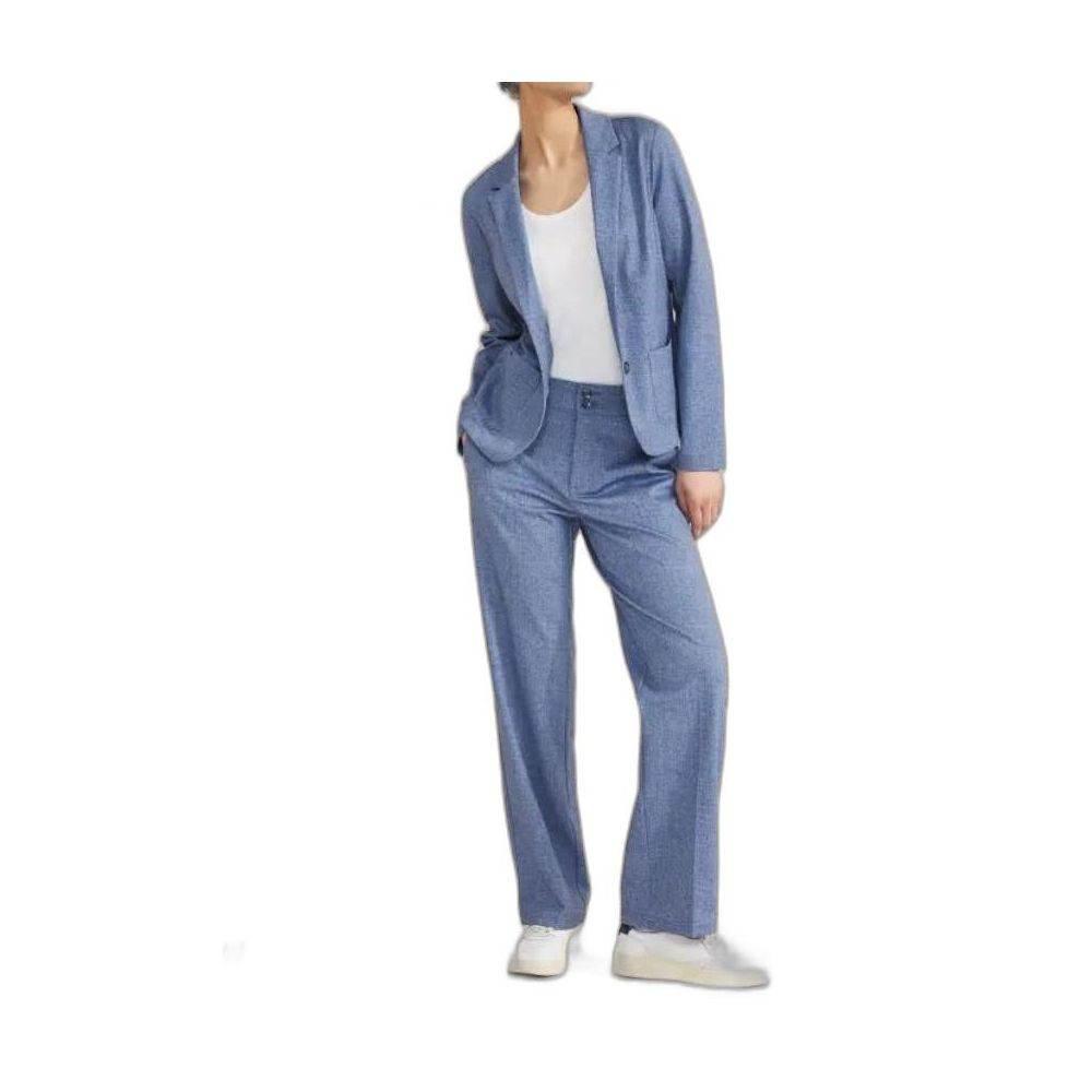 Street One Blue Polyester Suits & Blazer - Hilstor