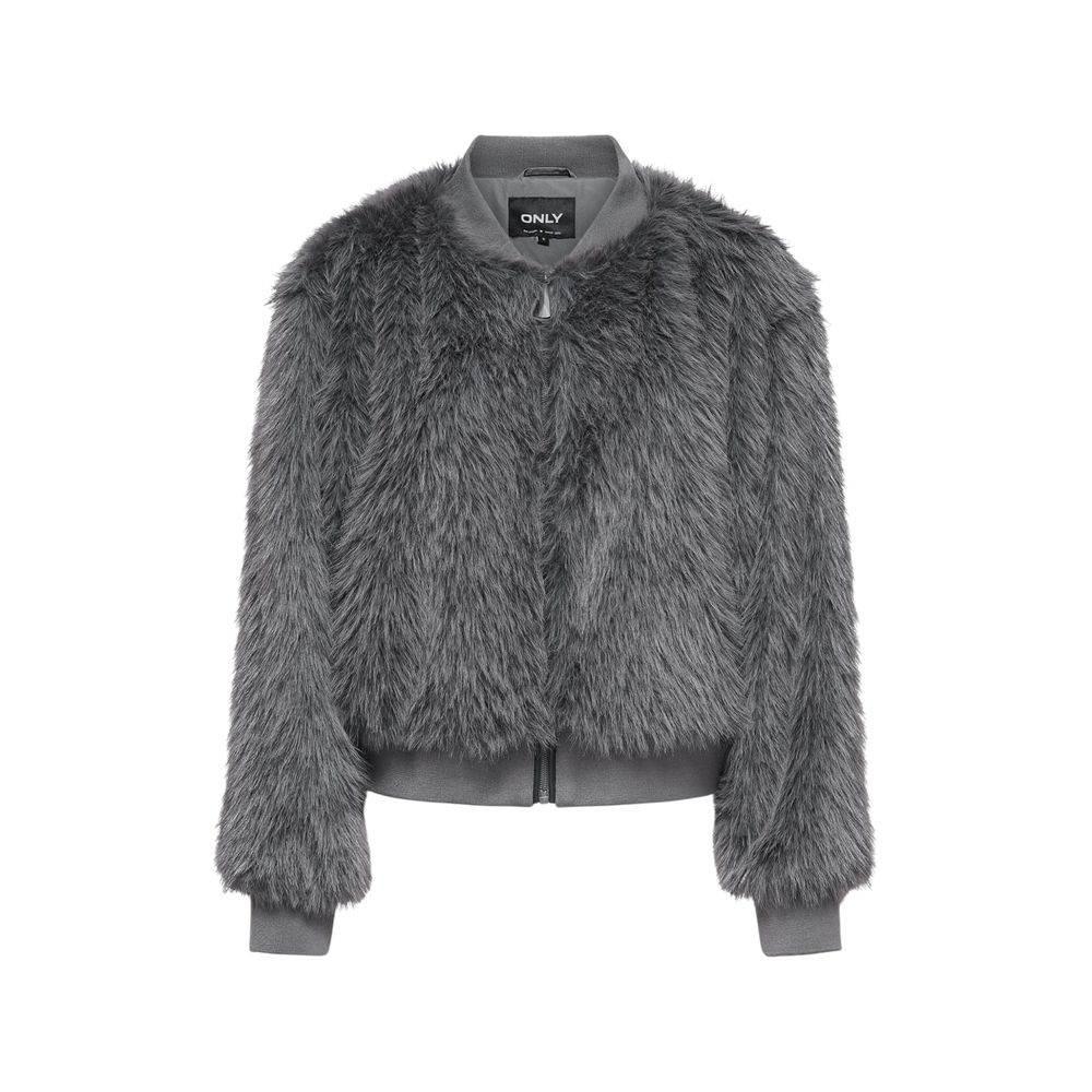 Only Gray Polyester Jackets & Coat - Hilstor