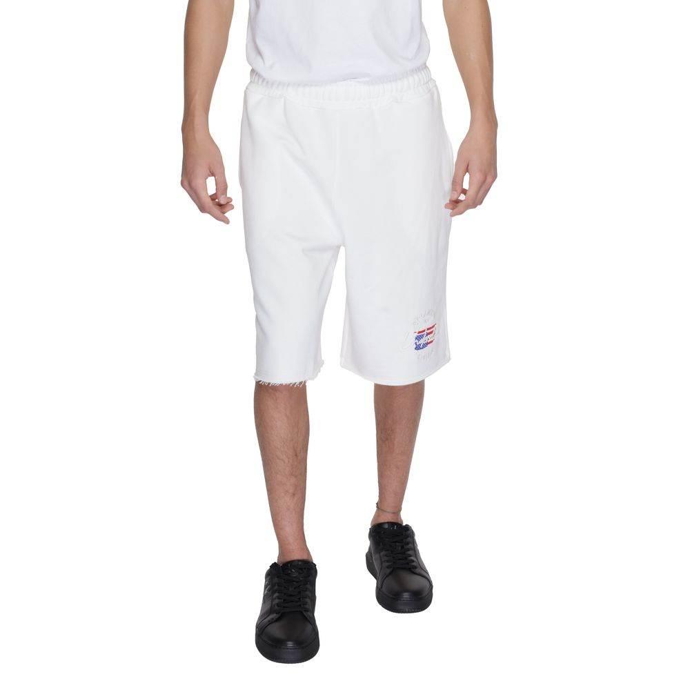 Underclub White Cotton Bermuda - Hilstor