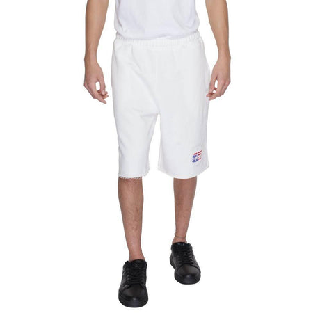 Underclub White Cotton Bermuda - Hilstor