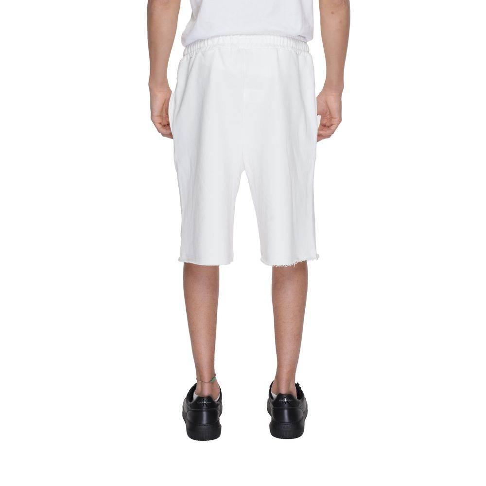 Underclub White Cotton Bermuda - Hilstor