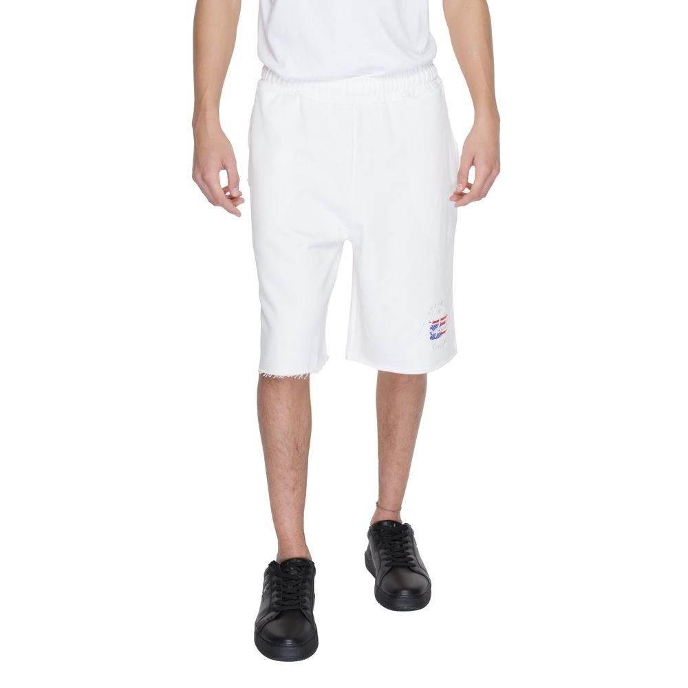 Underclub White Cotton Bermuda - Hilstor