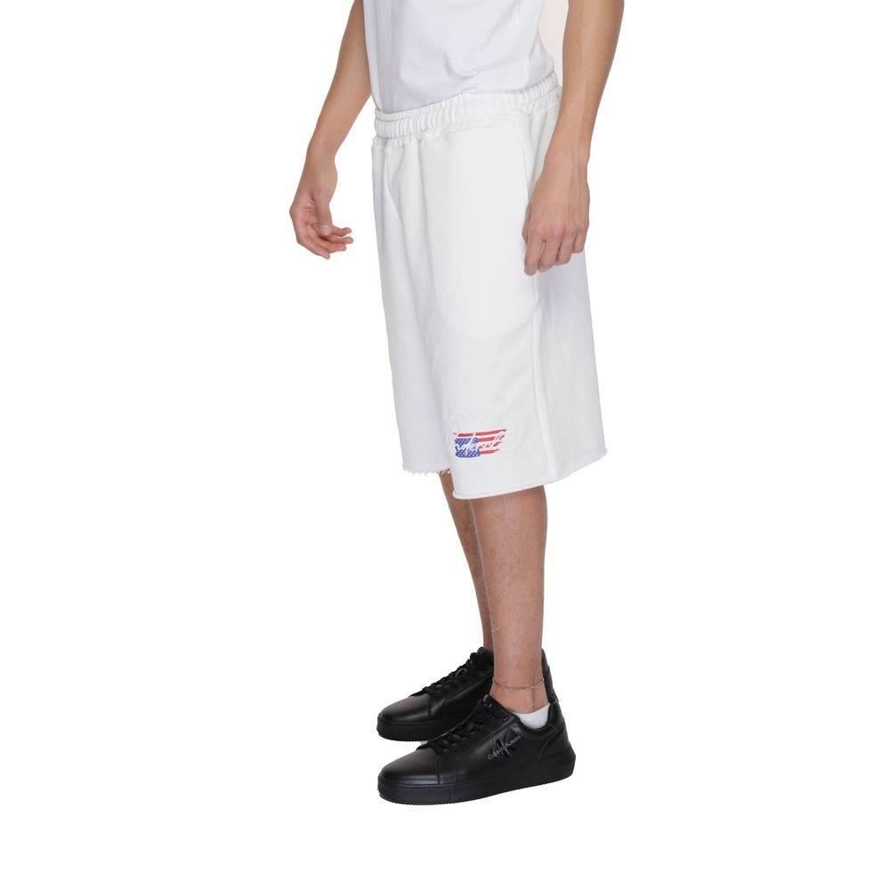 Underclub White Cotton Bermuda - Hilstor