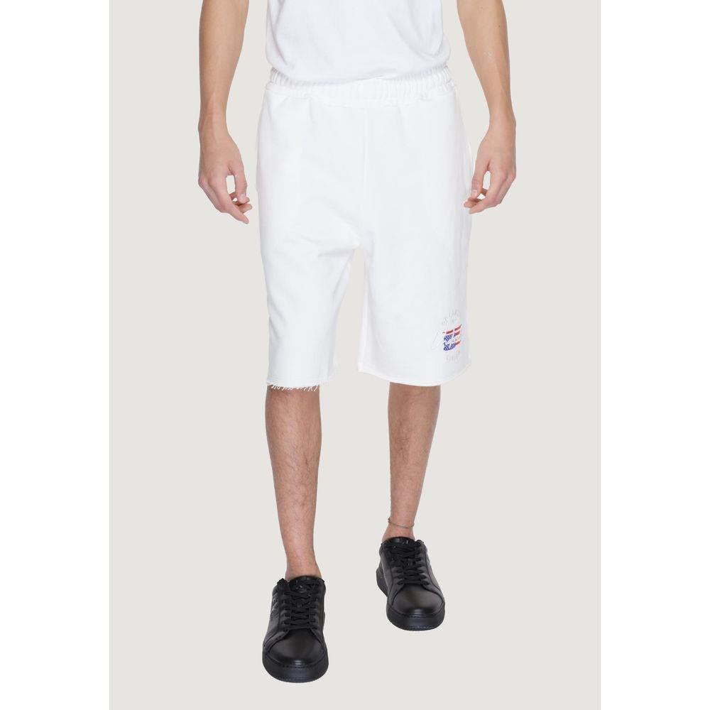 Underclub White Cotton Bermuda - Hilstor