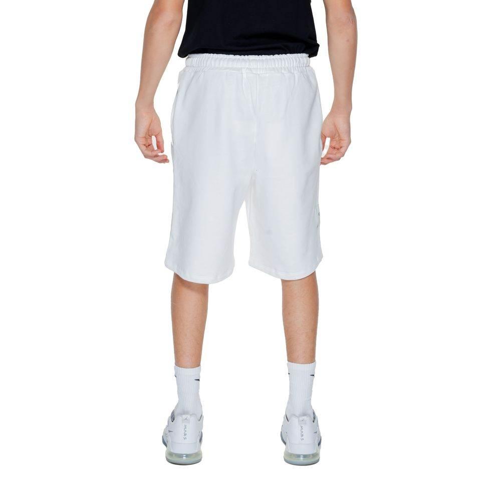 Underclub White Cotton Bermuda - Hilstor