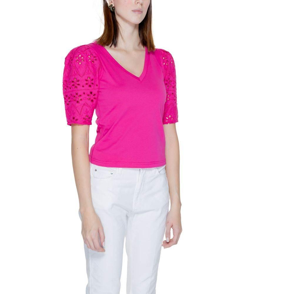 Morgan De Toi Pink Cotton T-Shirt - Hilstor