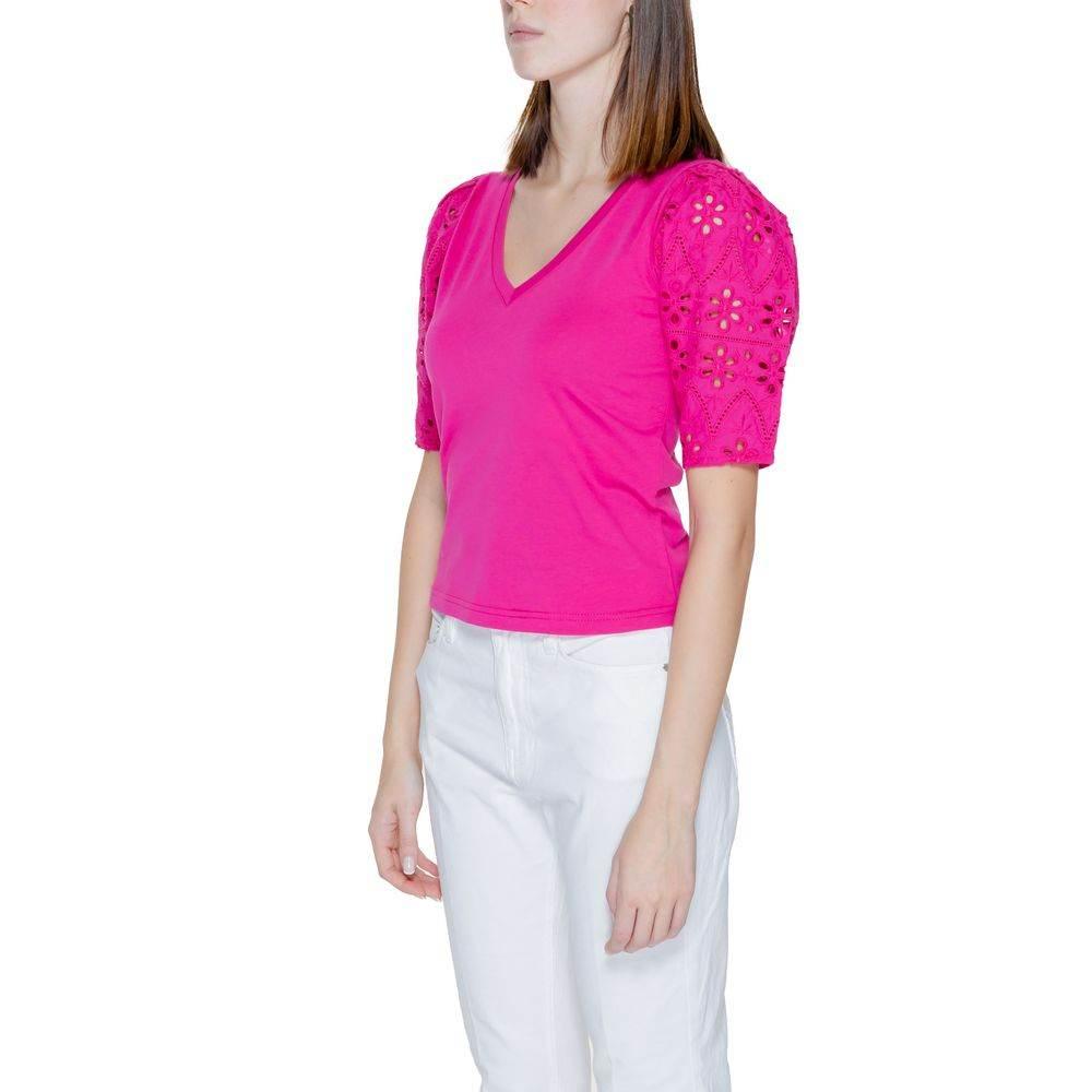 Morgan De Toi Pink Cotton T-Shirt - Hilstor