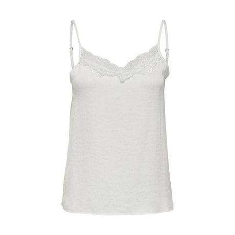 Jacqueline De Yong White Polyester Tank Top - Hilstor