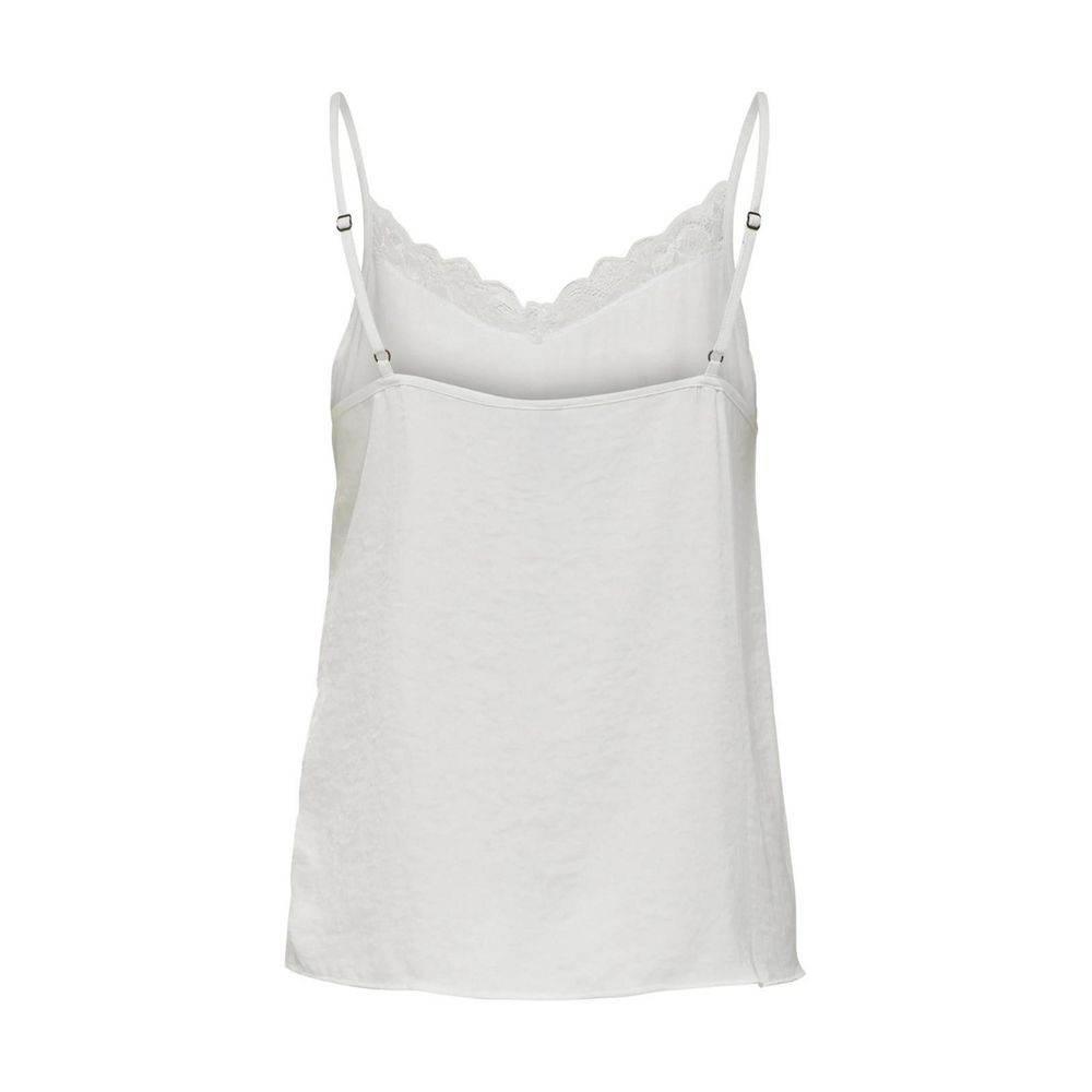 Jacqueline De Yong White Polyester Tank Top - Hilstor