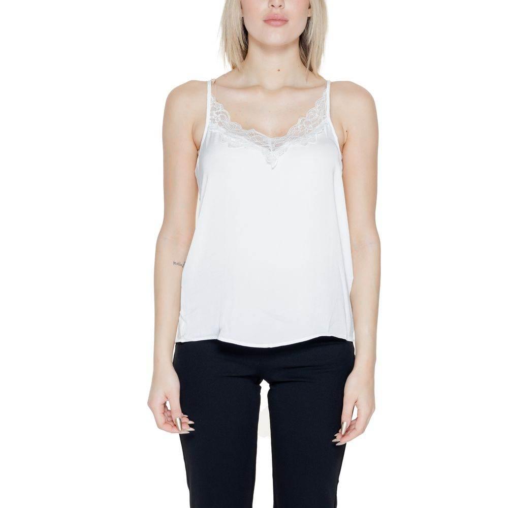 Jacqueline De Yong White Polyester Tank Top - Hilstor