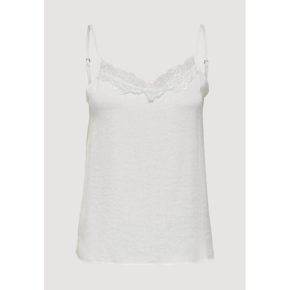 Jacqueline De Yong White Polyester Tank Top - Hilstor
