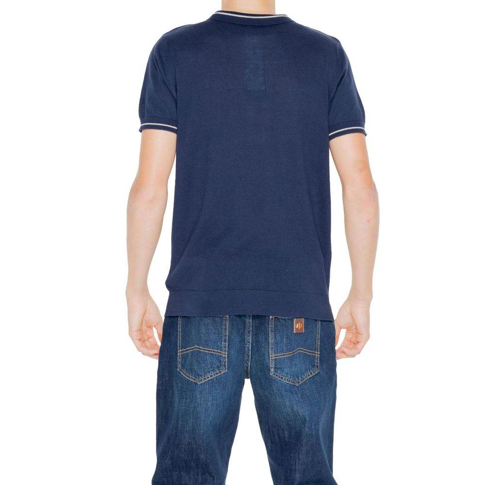 Hamaki-Ho Blue Cotton T-Shirt - Hilstor