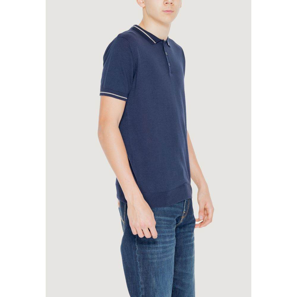 Hamaki-Ho Blue Cotton T-Shirt - Hilstor