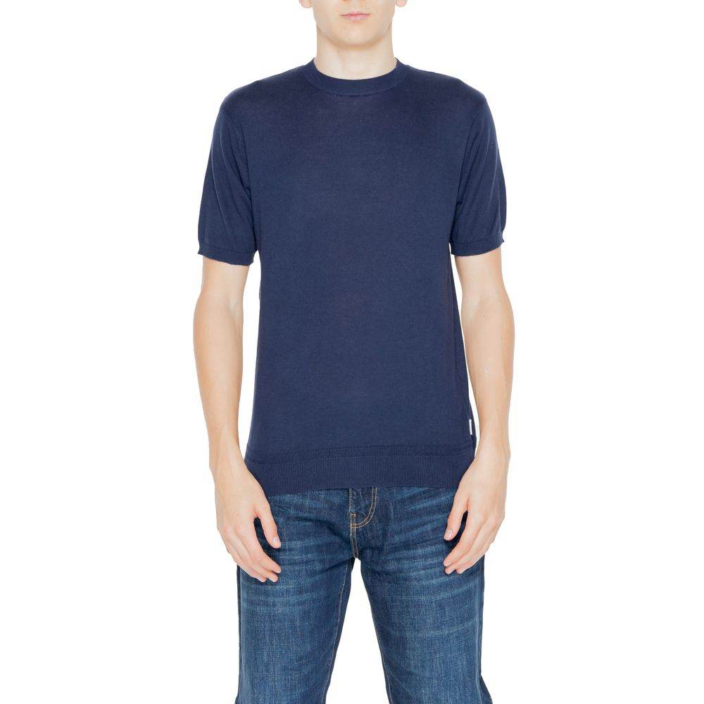 Hamaki-Ho Blue Cotton T-Shirt - Hilstor