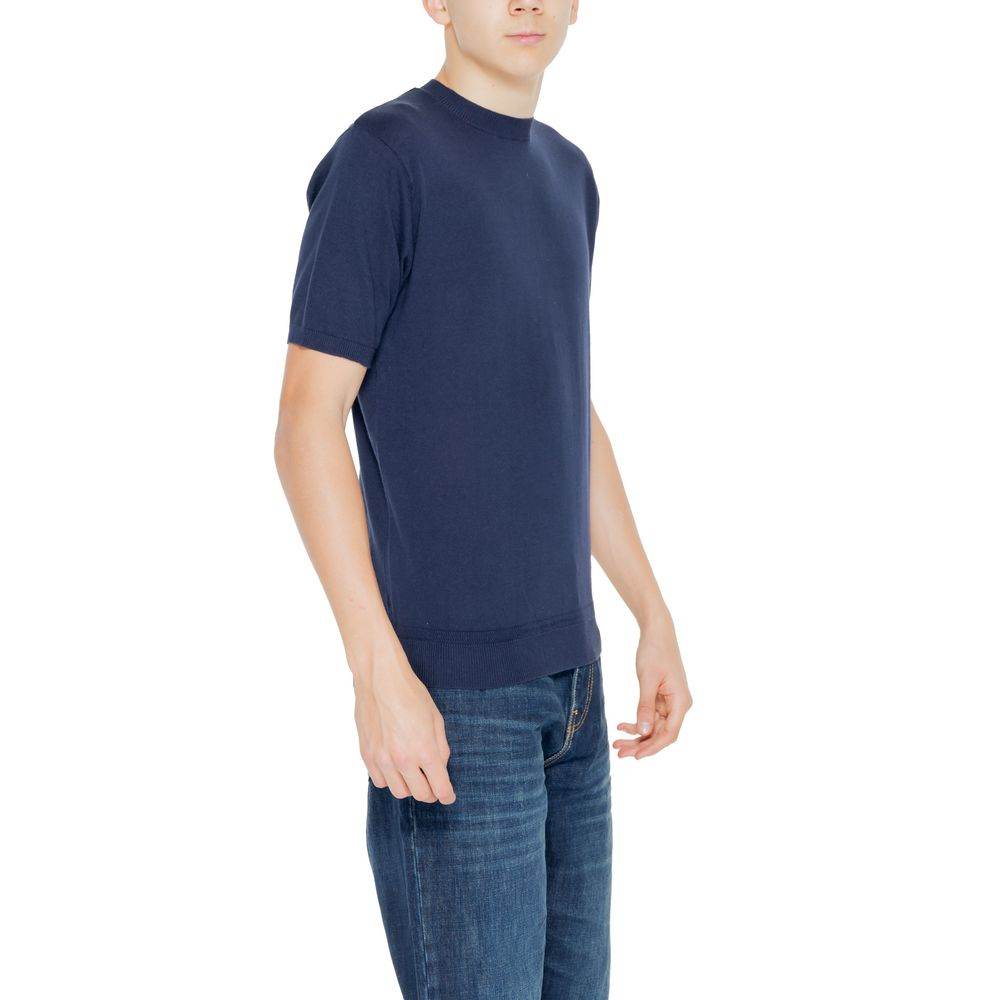 Hamaki-Ho Blue Cotton T-Shirt - Hilstor