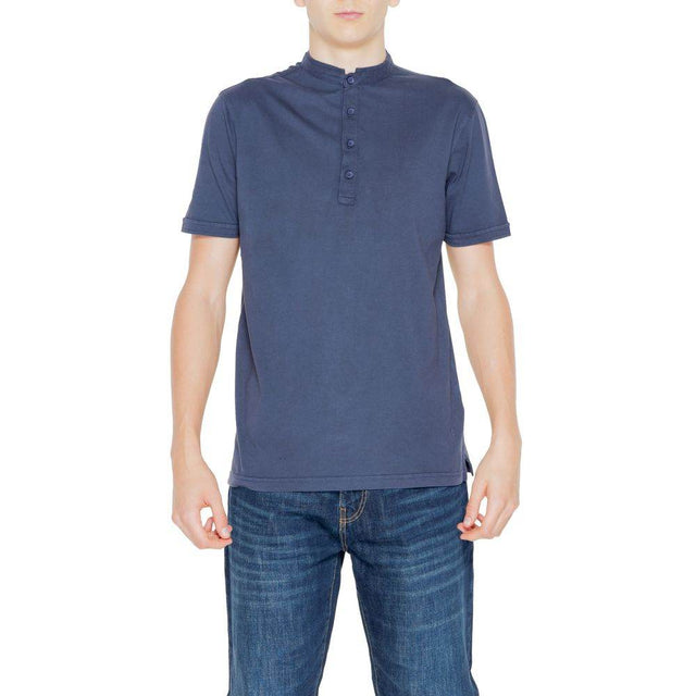 Hamaki-Ho Blue Cotton T-Shirt - Hilstor