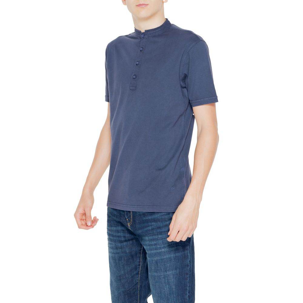 Hamaki-Ho Blue Cotton T-Shirt - Hilstor