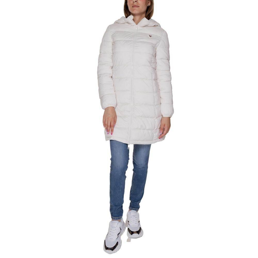 Guess Active White Polyester Jackets & Coat - Hilstor